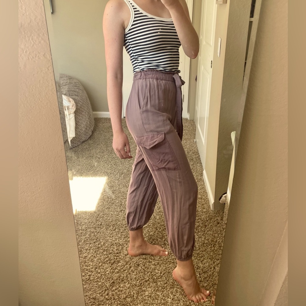 Purple Cargo Pants